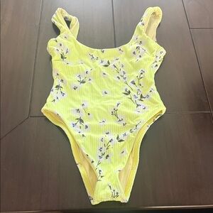 Vitamin A Yellow Floral One-Piece Swimsuit